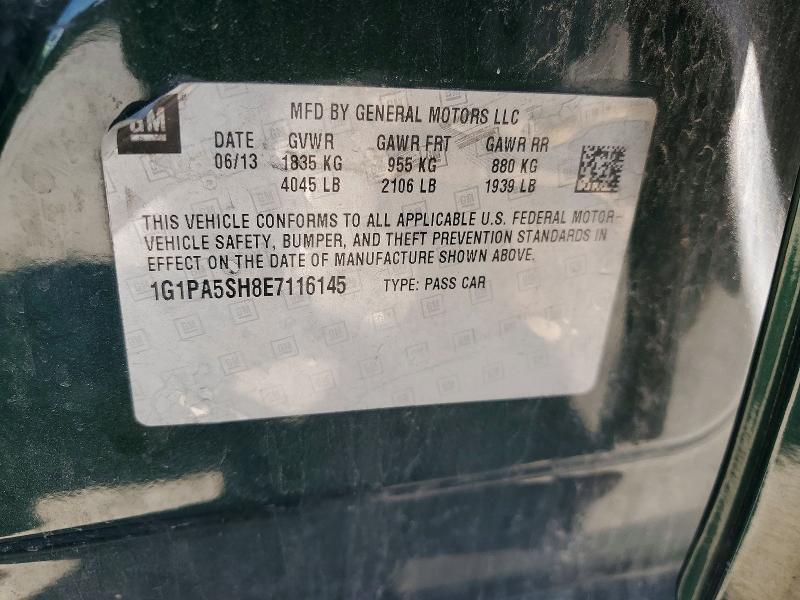 2014 Chevrolet Cruze მანქანა იყიდება აუქციონზე, vin: 1G1PA5SH8E7116145, აუქციონის ნომერი: 53104416