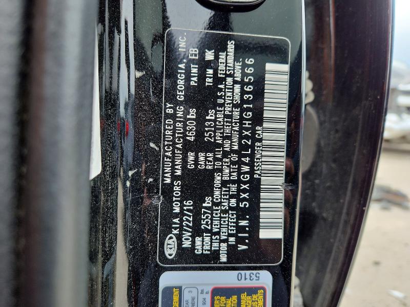2017 Kia Optima მანქანა იყიდება აუქციონზე, vin: 5XXGW4L2XHG136566, აუქციონის ნომერი: 52741716