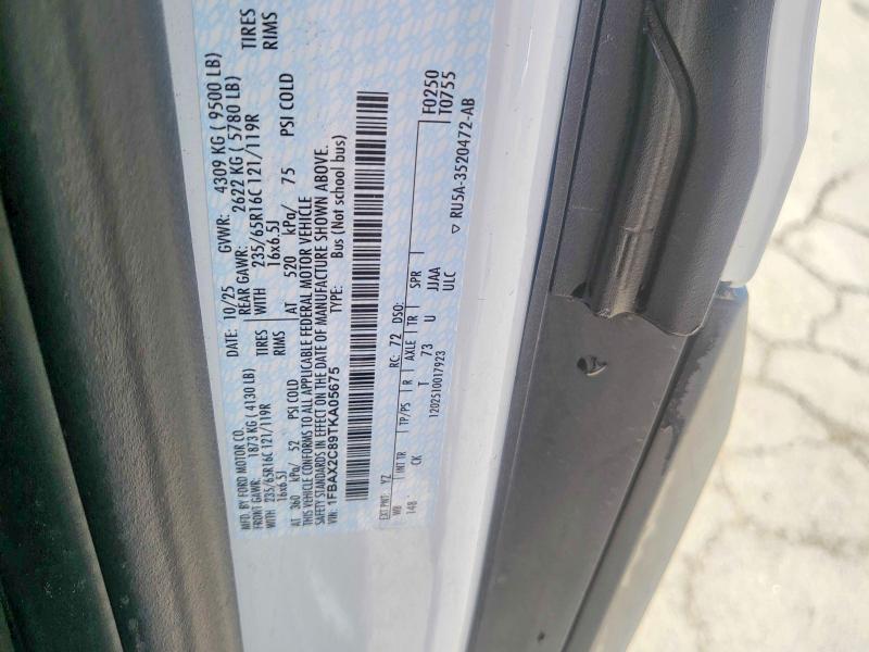 Продажа на аукционе авто 2026 Ford Transit, vin: 1FBAX2C89TKA05675, номер лота: 54042106