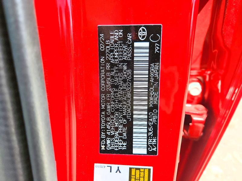 2024 Toyota Prius მანქანა იყიდება აუქციონზე, vin: JTDACAAU8R3027638, აუქციონის ნომერი: 53037386