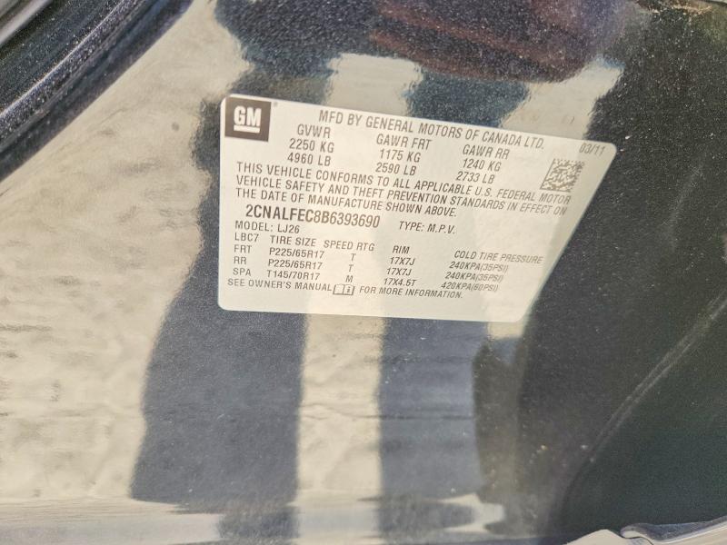 Aukcja sprzedaży 2011 Chevrolet Equinox, vin: 2CNALFEC8B6393690, numer aukcji: 54401976