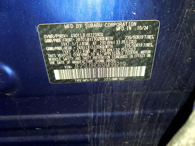2025 Subaru Forester მანქანა იყიდება აუქციონზე, vin: JF2SLDHC6SH499219, აუქციონის ნომერი: 54108896