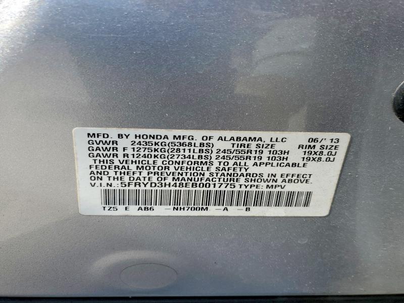 Продаж на аукціоні авто 2014 Acura Mdx, vin: 5FRYD3H48EB001775, номер лоту: 52519916