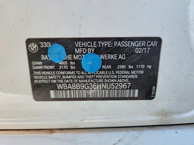 Продажа на аукционе авто 2017 Bmw 330, vin: WBA8B9G36HNU52967, номер лота: 53071926