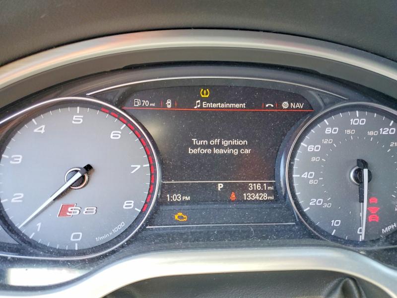 52824596 :رقم المزاد ، WAUD2AFD7DN029657 vin ، 2013 Audi S8 مزاد بيع