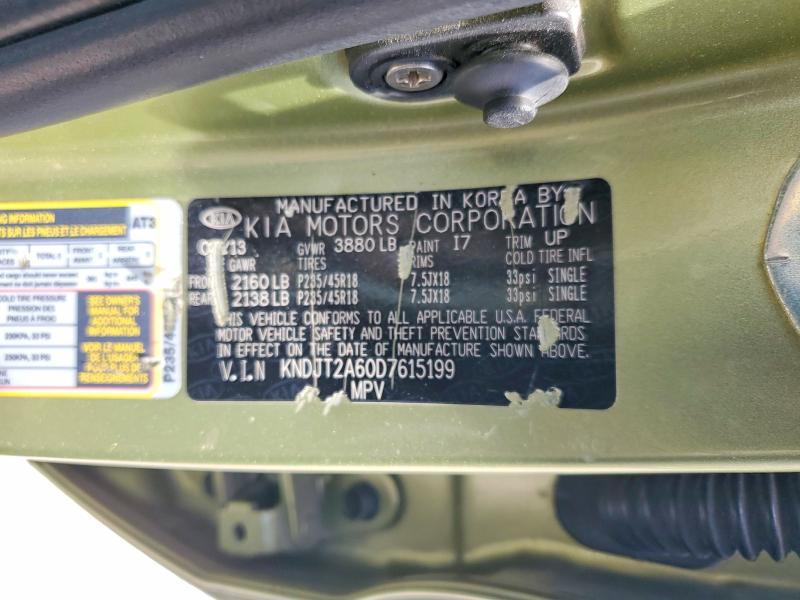 Продаж на аукціоні авто 2013 Kia Soul, vin: KNDJT2A60D7615199, номер лоту: 53730476