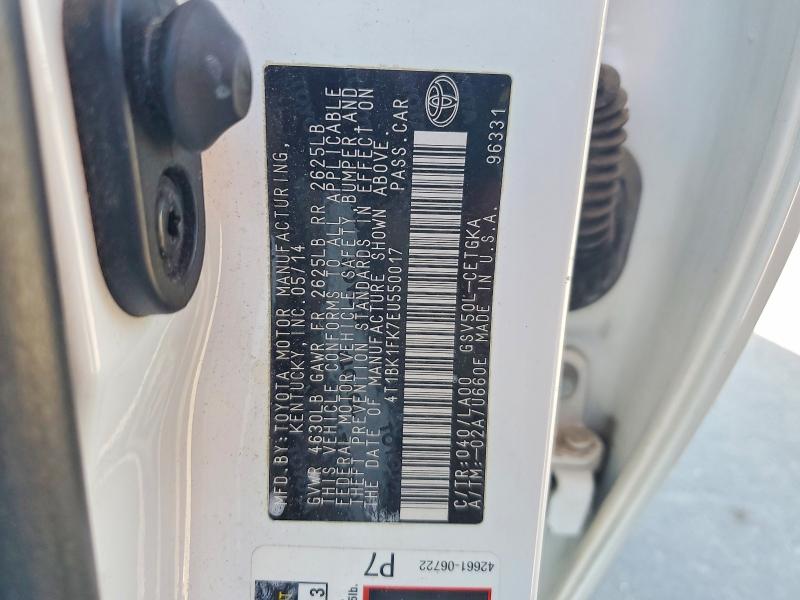 Продаж на аукціоні авто 2014 Toyota Camry, vin: 4T1BK1FK7EU550017, номер лоту: 53447606