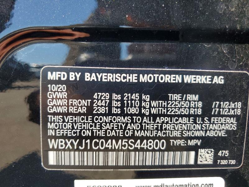 Aukcja sprzedaży 2021 Bmw X2, vin: WBXYJ1C04M5S44800, numer aukcji: 52378126