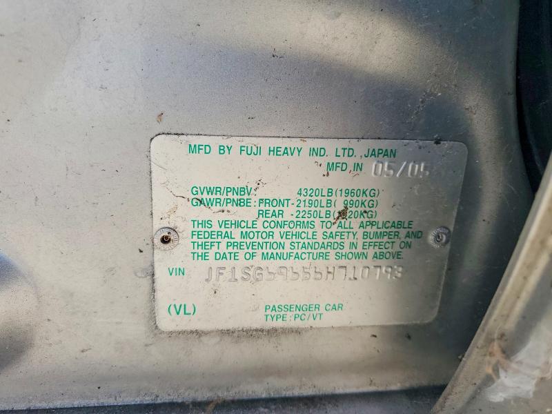 51568176 :رقم المزاد ، JF1SG69666H710793 vin ، 2006 Subaru Forester مزاد بيع
