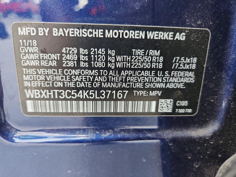 Продажа на аукционе авто 2019 Bmw X1, vin: WBXHT3C54K5L37167, номер лота: 54674756