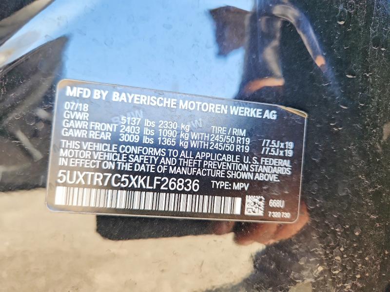 Aukcja sprzedaży 2019 Bmw X3, vin: 5UXTR7C5XKLF26836, numer aukcji: 54167136