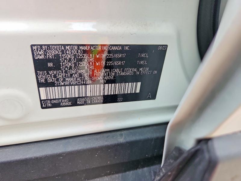 Продажа на аукционе авто 2023 Toyota Rav4, vin: 2T3W1RFV6PC244984, номер лота: 52485296