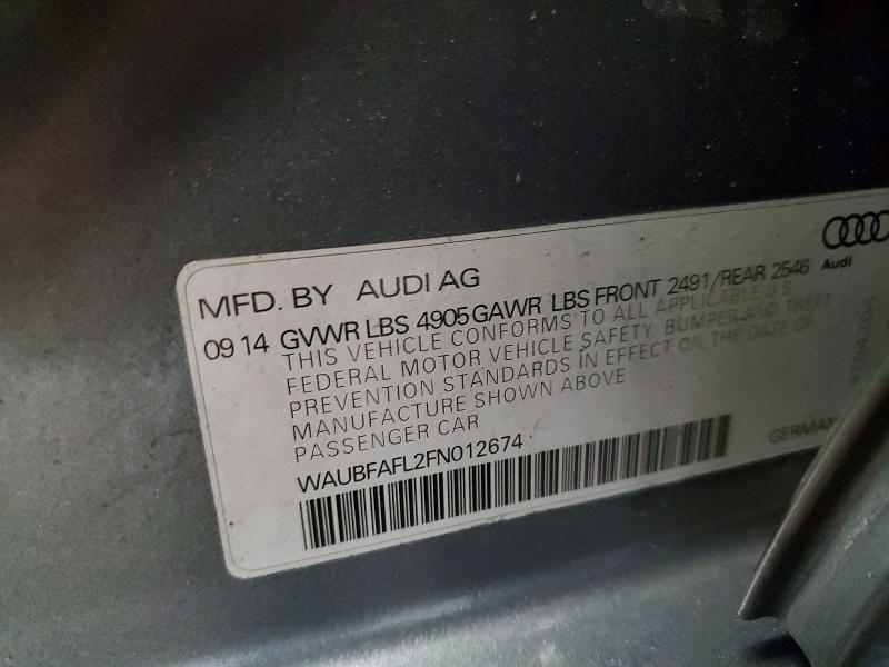 Продаж на аукціоні авто 2015 Audi A4, vin: WAUBFAFL2FN012674, номер лоту: 53246456