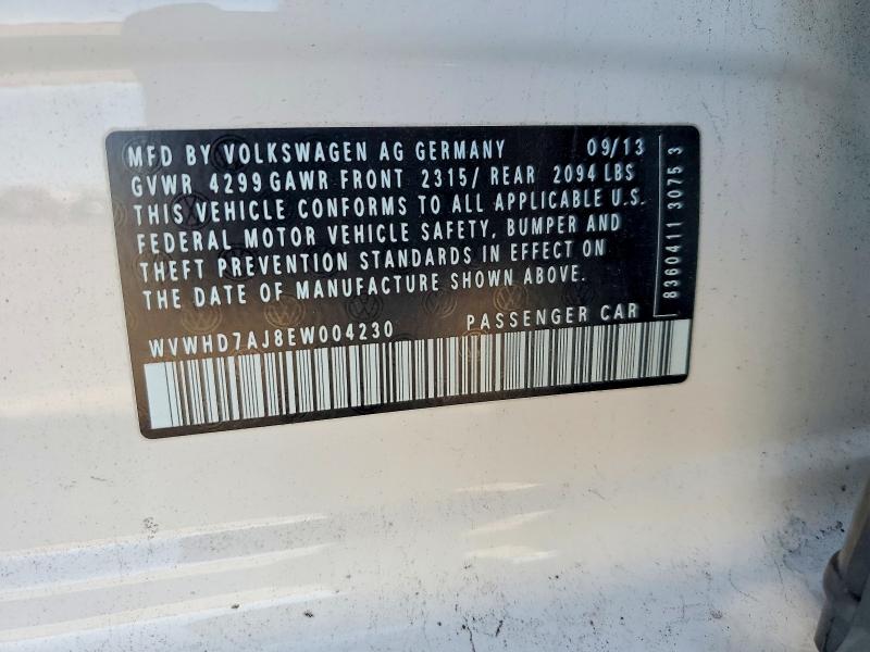 Aukcja sprzedaży 2014 Volkswagen Gti, vin: WVWHD7AJ8EW004230, numer aukcji: 52603056