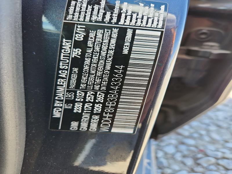 Продаж на аукціоні авто 2011 Mercedes-benz E, vin: WDDHF8HB3BA433644, номер лоту: 55041266