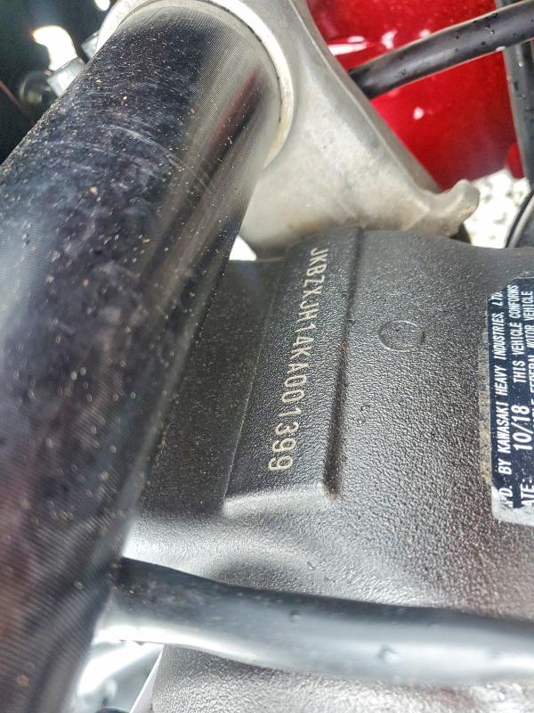 2019 Kawasaki Zx636 მანქანა იყიდება აუქციონზე, vin: JKBZXJH14KA001399, აუქციონის ნომერი: 52644516