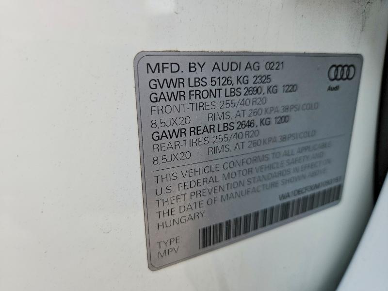 Продаж на аукціоні авто 2021 Audi Q3, vin: WA1DECF30M1093151, номер лоту: 53616716