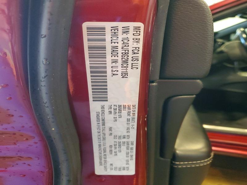 Продаж на аукціоні авто 2021 Jeep Grand Cherokee, vin: 1C4RJFBG2MC811854, номер лоту: 53346576