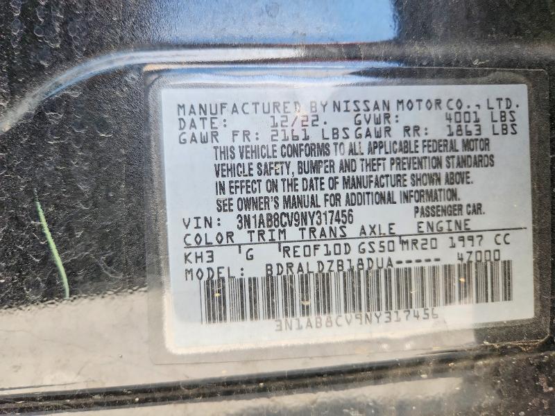 Продажа на аукционе авто 2022 Nissan Sentra, vin: 3N1AB8CV9NY317456, номер лота: 55113326