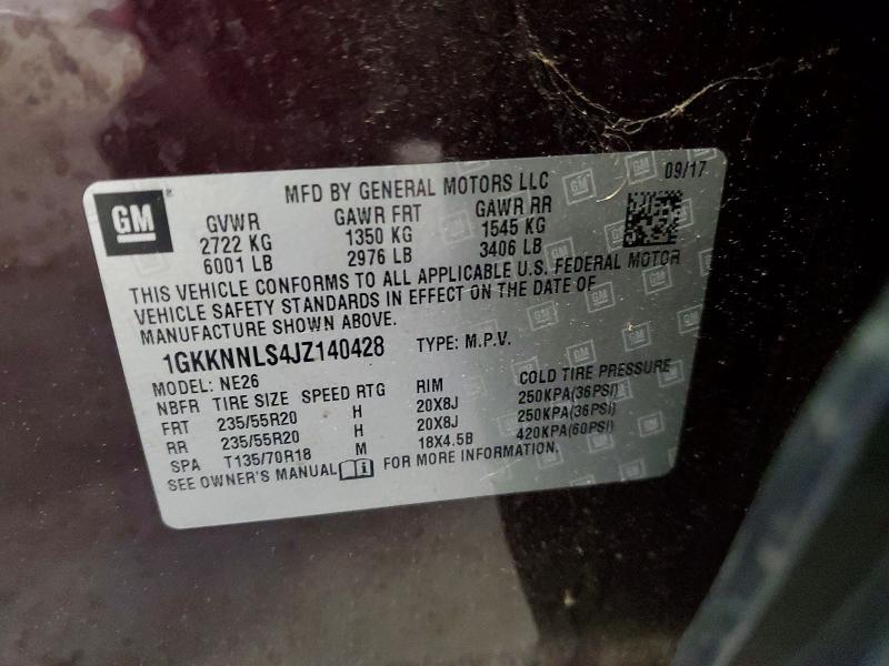 Продаж на аукціоні авто 2018 Gmc Acadia, vin: 1GKKNNLS4JZ140428, номер лоту: 53605406