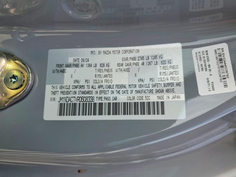Aukcja sprzedaży 2024 Mazda Mx-5 Miata, vin: JM1NDAC7XR0608338, numer aukcji: 54467736