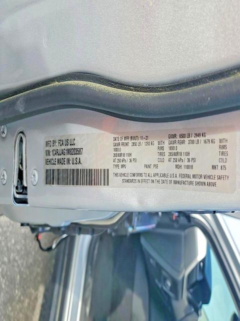 Продажа на аукционе авто 2021 Jeep Grand Cherokee, vin: 1C4RJJAG1M8203587, номер лота: 52952816