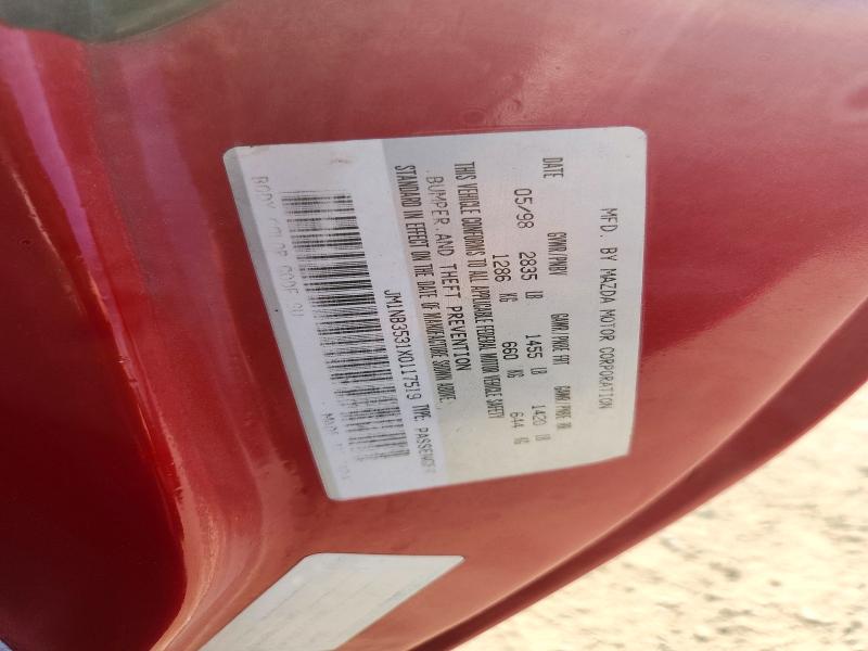 Продаж на аукціоні авто 1999 Mazda Mx-5 Miata, vin: JM1NB3531X0117519, номер лоту: 55309866