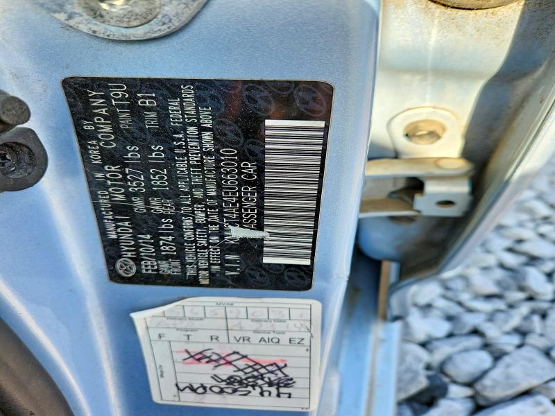 53798506 :رقم المزاد ، KMHCT4AE4EU663010 vin ، 2014 Hyundai Accent مزاد بيع