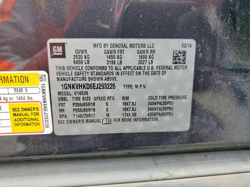 Продаж на аукціоні авто 2014 Chevrolet Traverse, vin: 1GNKVHKD6EJ293226, номер лоту: 55144986