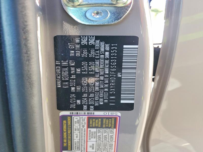 Aukcja sprzedaży 2025 Kia Sorento, vin: 5XYRHDJF6SG313531, numer aukcji: 51111916