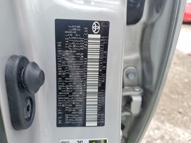 52131346 :رقم المزاد ، 5YFB4MDE5RP203964 vin ، 2024 Toyota Corolla مزاد بيع