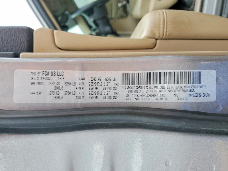 Продаж на аукціоні авто 2018 Jeep Grand Cherokee, vin: 1C4RJFBG4JC289627, номер лоту: 53784406
