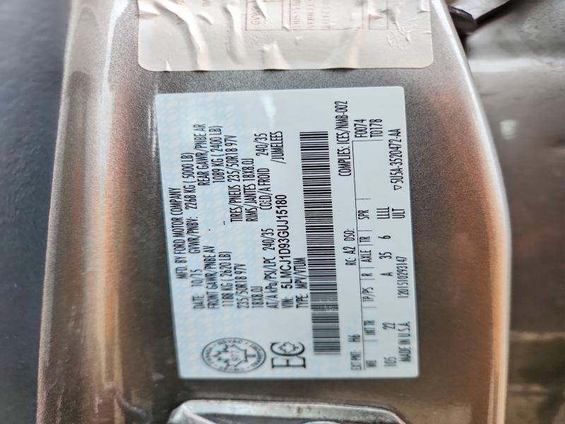 Aukcja sprzedaży 2016 Lincoln Mkc, vin: 5LMCJ1D93GUJ15180, numer aukcji: 53960526