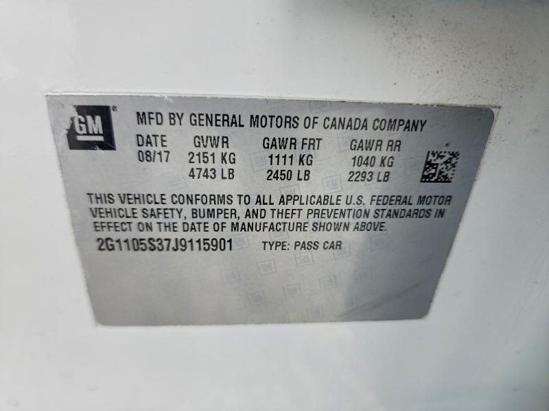 Продажа на аукционе авто 2018 Chevrolet Impala, vin: 2G1105S37J9115901, номер лота: 55230856