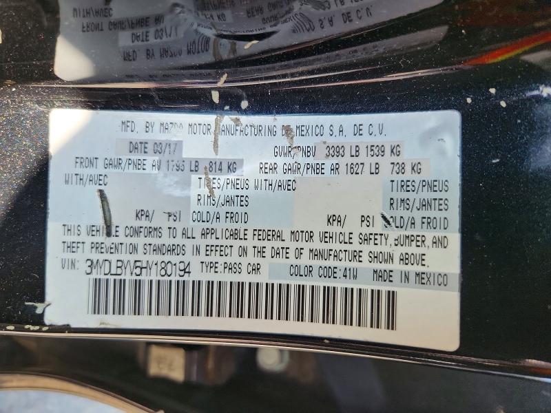 2017 Toyota Yaris Ia მანქანა იყიდება აუქციონზე, vin: 3MYDLBYV5HY180194, აუქციონის ნომერი: 54054716