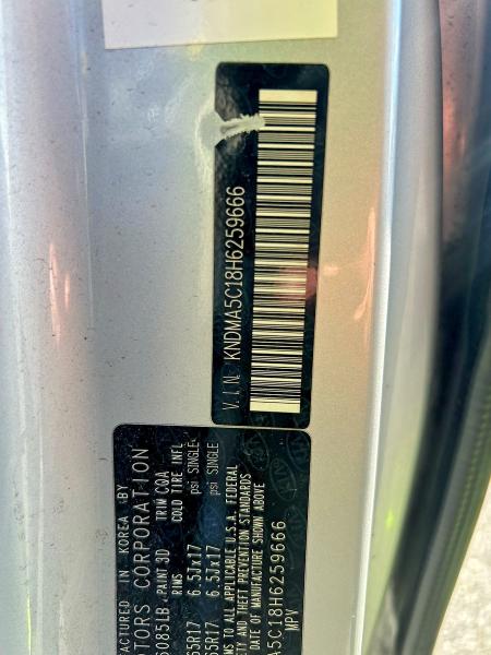 55984506 :رقم المزاد ، KNDMA5C18H6259666 vin ، 2017 Kia Sedona مزاد بيع
