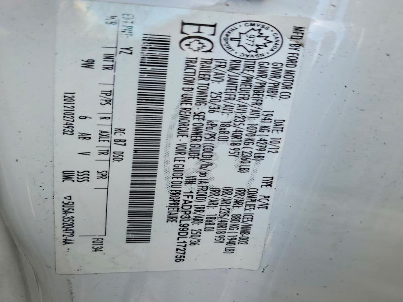Продажа на аукционе авто 2013 Ford Focus, vin: 1FADP3L99DL172756, номер лота: 54243806