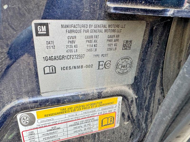 Aukcja sprzedaży 2012 Buick Lacrosse, vin: 1G4GA5GR1CF272597, numer aukcji: 53296566