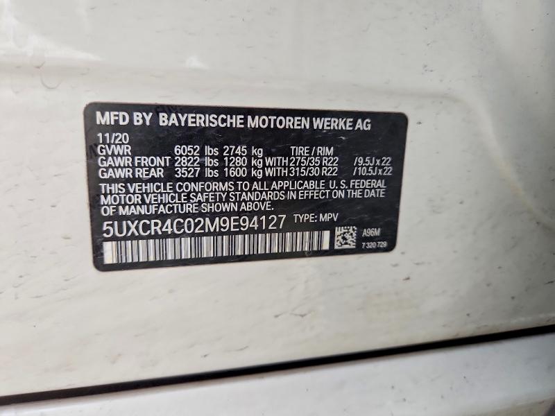 Продажа на аукционе авто 2021 Bmw X5, vin: 5UXCR4C02M9E94127, номер лота: 54144506