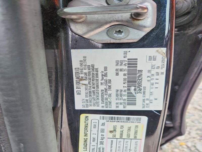 Aukcja sprzedaży 2014 Ford Fusion, vin: 3FA6P0K9XER296708, numer aukcji: 53188846