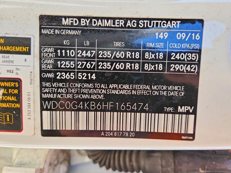 Продаж на аукціоні авто 2017 Mercedes-benz Glc, vin: WDC0G4KB6HF165474, номер лоту: 55218266
