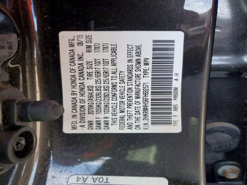 Aukcja sprzedaży 2015 Honda Cr-v, vin: 2HKRM4H56FH692571, numer aukcji: 54808156