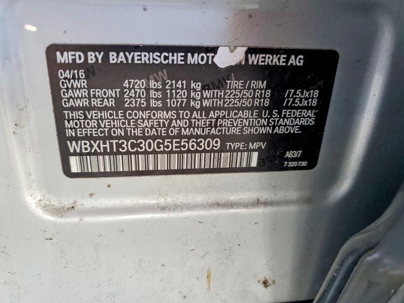 Aukcja sprzedaży 2016 Bmw X1, vin: WBXHT3C30G5E56309, numer aukcji: 53824596