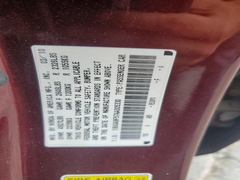 2010 Acura Tl მანქანა იყიდება აუქციონზე, vin: 19UUA9F57AA005330, აუქციონის ნომერი: 54641456