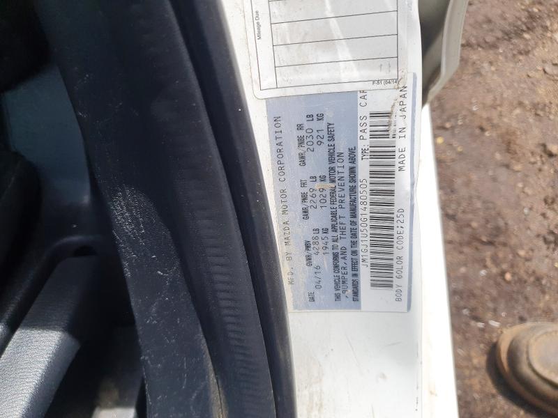 2016 Mazda 6 მანქანა იყიდება აუქციონზე, vin: JM1GJ1U50G1480505, აუქციონის ნომერი: 54684086