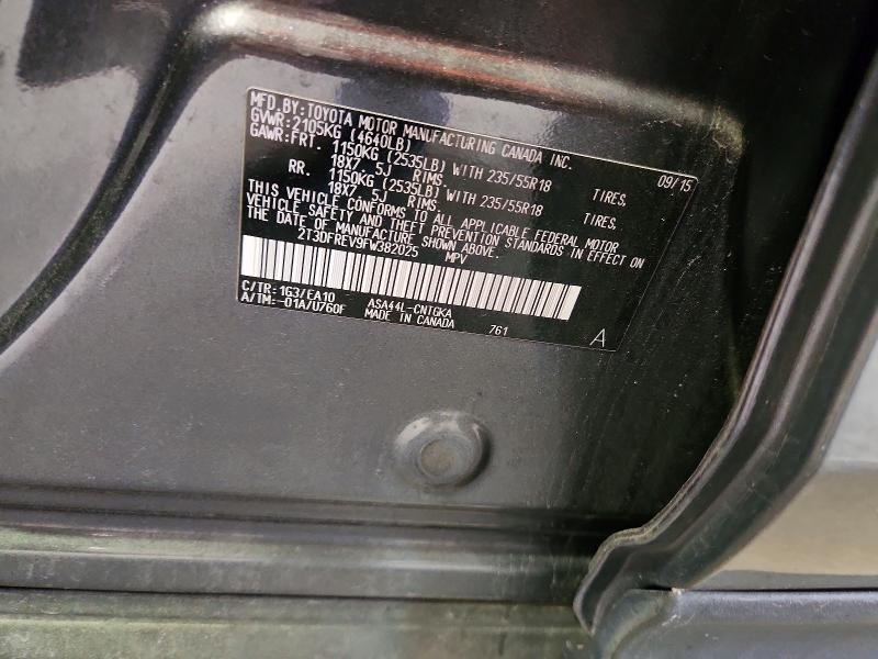 53355596 :رقم المزاد ، 2T3DFREV9FW382025 vin ، 2015 Toyota Rav4 مزاد بيع