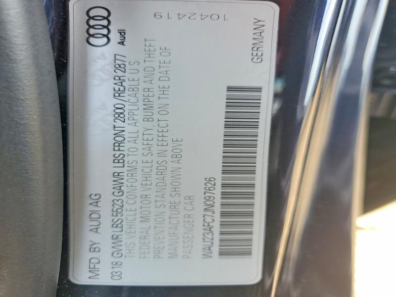 Продаж на аукціоні авто 2018 Audi A7, vin: WAU23AFC7JN097626, номер лоту: 54795736
