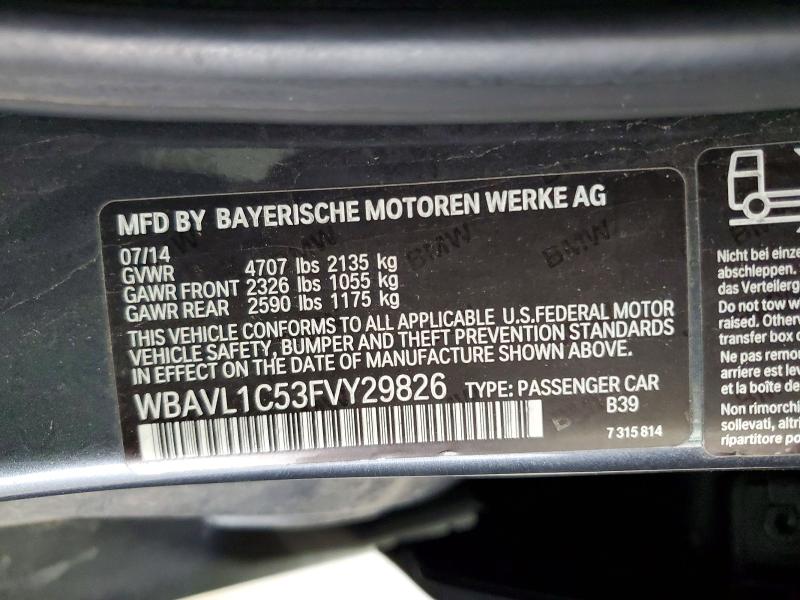 Продажа на аукционе авто 2015 Bmw X1, vin: WBAVL1C53FVY29826, номер лота: 55206436