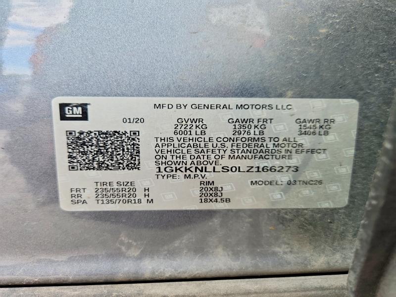 Продажа на аукционе авто 2020 Gmc Acadia, vin: 1GKKNLLS0LZ166273, номер лота: 52933476