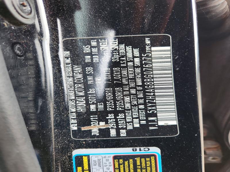 Aukcja sprzedaży 2011 Hyundai Santa Fe, vin: 5XYZH4AG8BG076775, numer aukcji: 53626776
